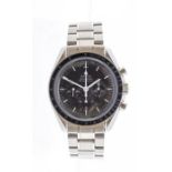 Omega- a gents Speedmaster Professional Moon manual watch, round black/grey dial with applied lume