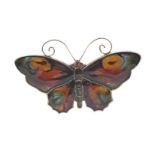 David Anderson- a Norwegian modernist silver and enamel brooch in the form of a butterfly,