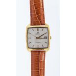 Omega - a gentleman's gold plated and steel Seamaster automatic wristwatch, circa 1970's, textured