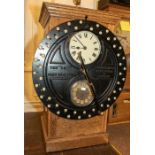 A good Wheel Type Howard Brothers Liverpool/London industrial floor-standing time recorder