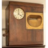 A good desk top GLEDHILL BROOK, Huddersfield, Autograph time recorder by contained in a mahogany-