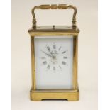 L 'Epee Saint Luxanne, French repeating carriage clock with original leather case by Twin spring