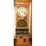 A good late Victorian National Time Recorder Co Ltd, Blackfriars, London industrial time recorder