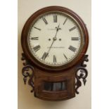 W.S. SALISBURY ASHBY fusee wall clock A fusee drop dial wall clock  with two-train movement striking