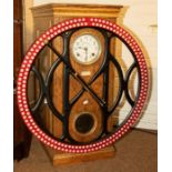 A rare floor-standing Wheel Type industrial time recorder/ clocking-in clock by Dey Time Registers