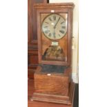 A rare desk or wall-mounted autograph time recorder/ clocking-in clock by 'Time Recorders Leeds Ltd'