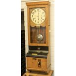 A good British Time Recorder wall-mounted industrial time recorder/ clocking-in clock in restored