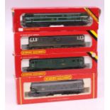 Hornby: A collection of four boxed Hornby, OO Gauge, diesel locomotives to comprise: BR B-B Diesel