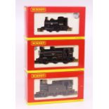 Hornby: A collection of three boxed Hornby, OO Gauge, tank locomotives, to comprise: BR 0-4-0ST