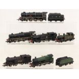 OO Gauge: A collection of six unboxed OO Gauge, locomotives to include: Mainline and Airfix