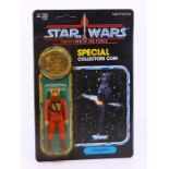 Star Wars: A Star Wars: The Power of the Force, Kenner, B-Wing Pilot, 1984, 92 card back, carded.
