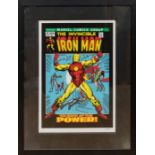 Marvel: A framed and glazed, limited edition, giclee on paper, 239 of 295, The Invicible Iron Man #