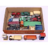 Diecast: A collection of assorted unboxed diecast vehicles to include: Dinky Toys: Ambulance, AA