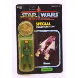 Star Wars: A Star Wars: The Power of the Force, Kenner, A-Wing Pilot, 1984, 92 card back, carded.