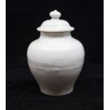 A Chinese Yaun/Ming Dynasty Vase and cover, decorated with a pale grey coloured glaze, The cover