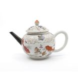 A Chinese Teapot and Cover pained with koi. Date: Early 19th century Size: 18cm diameter inc spout &