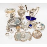 A collection of early to mid 20th Century silver plated wares including tureens, ice buckets, tea