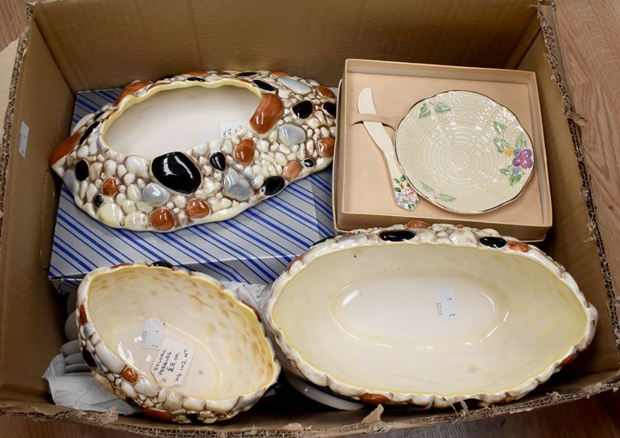 A large collection china and earthenware to include: three various Sylvac pattern 3440 Pebble - Image 2 of 4