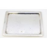 A George V silver tray, raised border, hallmarked by Horton & Allday, Birmingham, 1920, 29 x 21.5cm,