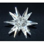 Swarovski Silver Crystal snowflake candle holder 11cm high , with original box