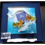 Swarovski Crystal Wonders of the sea , Harmony with glass plaque  19cm x 19cm . In original boxes