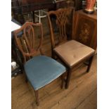 *****RE-OFFER £20 - £30*******  A George III revival mahogany dining chair; another Edwardian