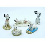 4 Royal Doulton Disney 101 Dalmatians and a Beswick Dalmatian good condition