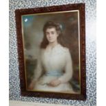 Large pastel painting of Nelly Godkin Argile aged 18 in 1896  . Born june 29th 1878 , at Ripley