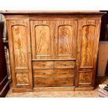 *****RE-OFFER £75 - £125*******  A Victorian mahogany compactum wardrobe, circa 1880, swept