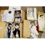 A collection of Royal Dolls, all with packaging. Examples include Danbury Mint Royal Baby (8)