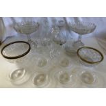 *****RE-OFFER £20 - £30*******  Collection of glassware , to include 2 tazzas , bowls with silver