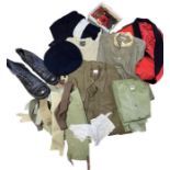 Army uniform, to include 1950s dated wool shirts, a red mess uniform jacket (col rank). (qty)