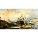 *****RE-OFFER £2500 - £3500*******  Edmund John Niemann (1813-1876), The Harbour at Avonmouth,