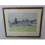 *****RE-OFFER £20 - £30*******  Cricket print Alan Donald , South Africa and Warwickshire CCC , at
