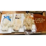 3x Steiff teddy bears - to include Royal Wedding Bear 2011 - All boxed  (3)