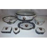 *****RE-OFFER £20 - £30*******  Group of far east armorial wares , including a footbath , a monteith