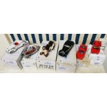 A collection of die cast model cars, including franklin mint examples - all boxed (6)