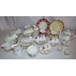 Collection of mixed tea wares , to include 2 Royal Albert trios , Crown Staffordshire , a part