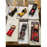 A collection of die cast model cars, including franklin mint examples - all boxed (6)