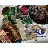 A large and extensive collection of jewellery to include small items of scrap gold, silver items,