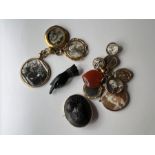 An interesting selection of sentimental jewellery to include a gold set (unmarked but tests in the