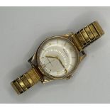 A Rotary gentleman's 9ct gold wristwatch with replacement stainless steel bracelet. (1)