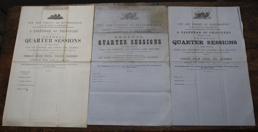 Four “Calendar Of Prisoners for Trial at the General Quarter Sessions, to be holden at Peterborough - Image 5 of 6