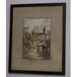 E. Eveleigh: Northborough Manor, signed and titled, watercolour, 18cm by 26cm: and two others of