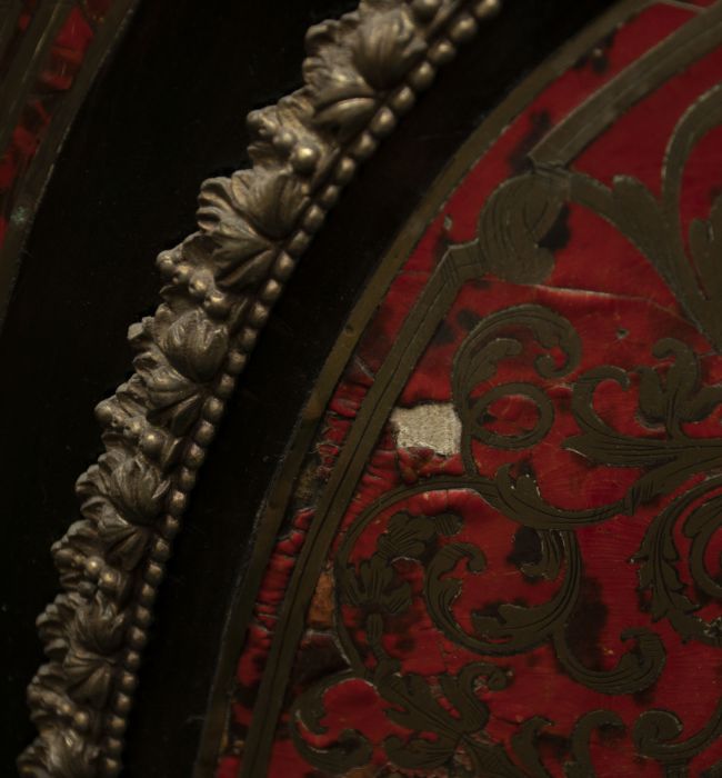 A Napoleon III Boullework and ormolu mounted meuble d’appui circa 1860-70, with painted slate top, - Image 3 of 4
