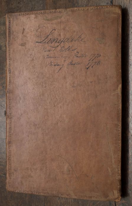Langdike Count Rolls Commencing Easter 1770 Ending Easter 1778, 1 vol, leather bound,