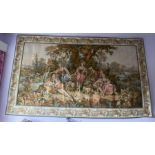 A modern machine woven tapestry in French rococo style, 168cm by 287cm