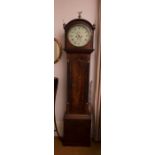 An early 19th century Scottish mahogany, marquetry inlaid and brass mounted longcase clock, W Robb,