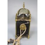 John Quelch, Oxon (Oxford), lantern clock with alarm rope driven 6'' dial with silvered chapter ring