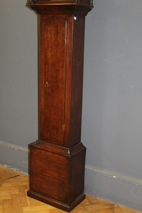 R Gilkes, Adderbury. Thirty hour hook and spike longcase clock with 10'' brass dial. Steel - Image 3 of 10